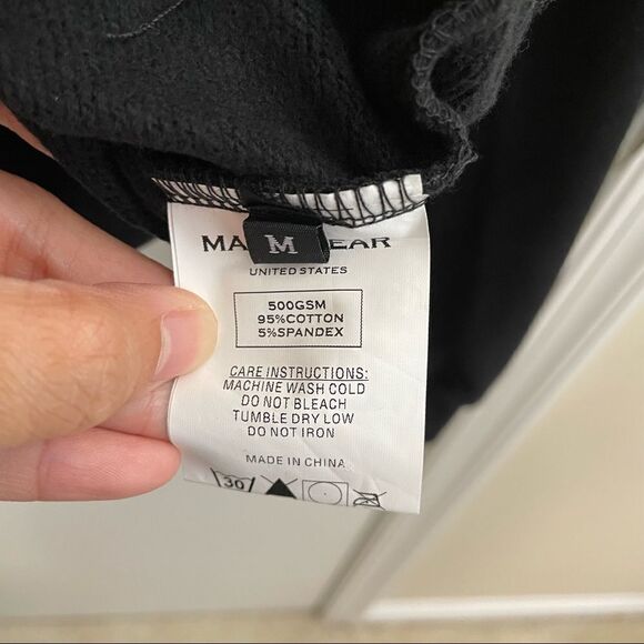 MALINWEAR Exclusive Black Winter 500 GSM Hoodie Pullover size medium New - Picture 12 of 12